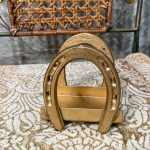 Diamond heart, forged, horseshoe letter holder mail holder